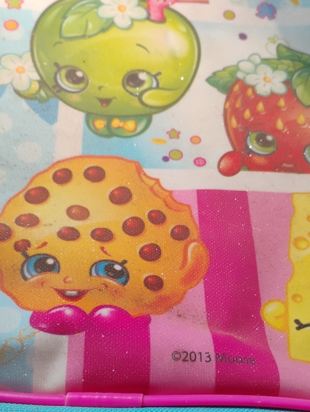 VINTAGE Shopkins BACKPACK Used 2013 β οΈ Distressed Fruits/Peanut Oil - Picture 2 of 16